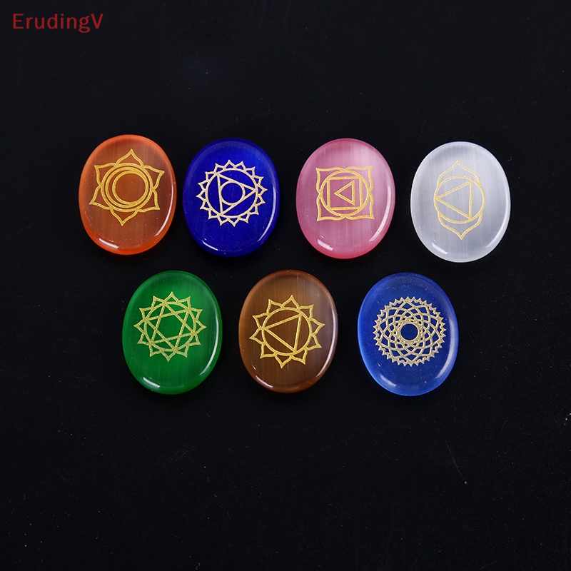 [ErudingV] Bộ 7 Viên Đá Chakra Pha Lê Chạm Khắc Chữa Bệnh