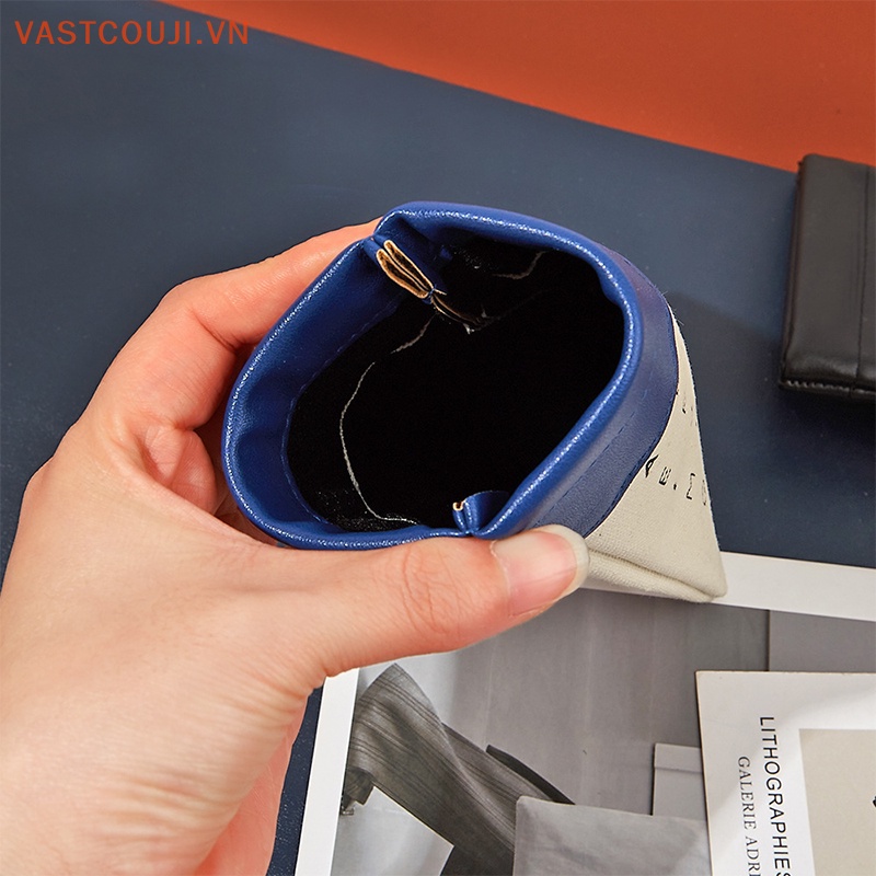 Túi Đựng Mắt Kính Bằng Vải Bạt Mềm Dày Dặn In Chữ VASTJI Thời Trang Cho Nam Và Nữ