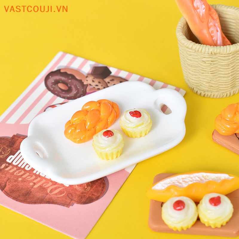Set 5 Mô Hình Bánh Mì VASTJI Trang Trí Nhà Búp Bê