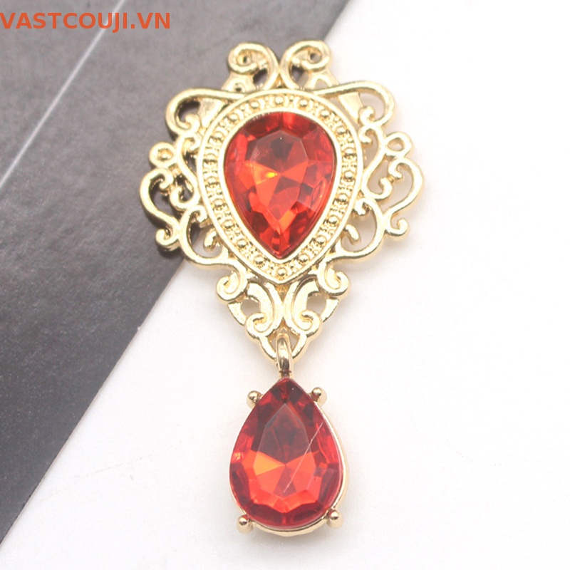 Ghim Cài Áo Hình Giọt Nước Phẳng 26 * 48mm Bằng Hợp Kim Đính Pha Lê Trang Trí Tiệc Cưới