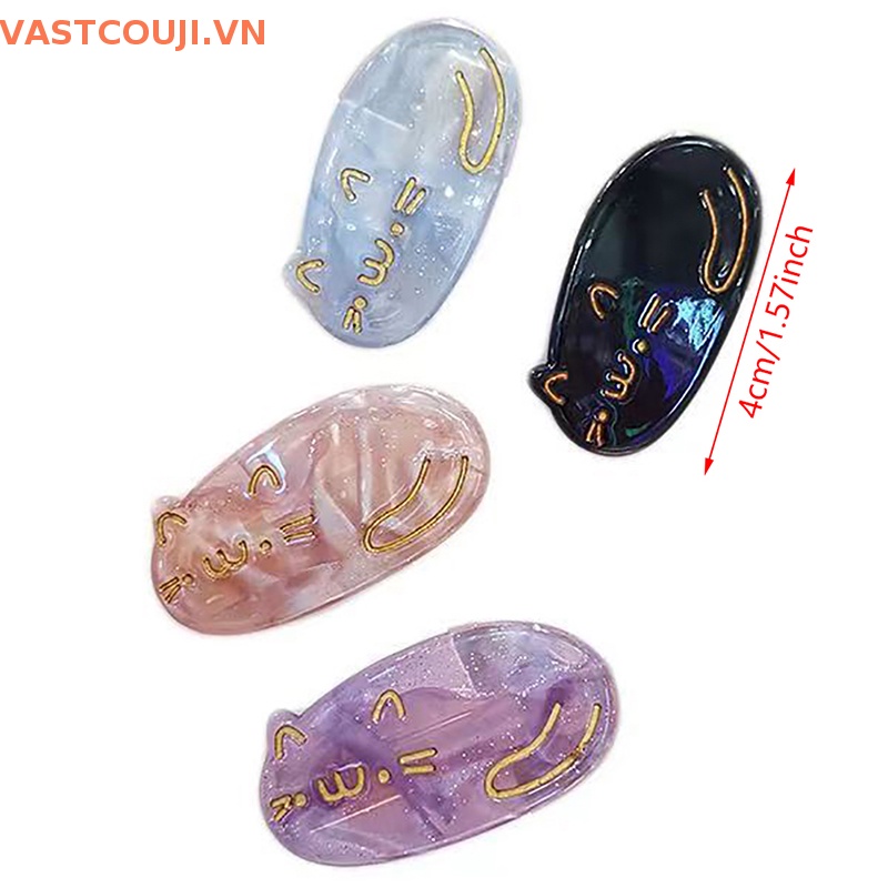 Kẹp Tóc Hình Mèo Acetate Nhỏ Xinh Đáng Yêu Thời Trang Hàn Quốc Cho Nữ