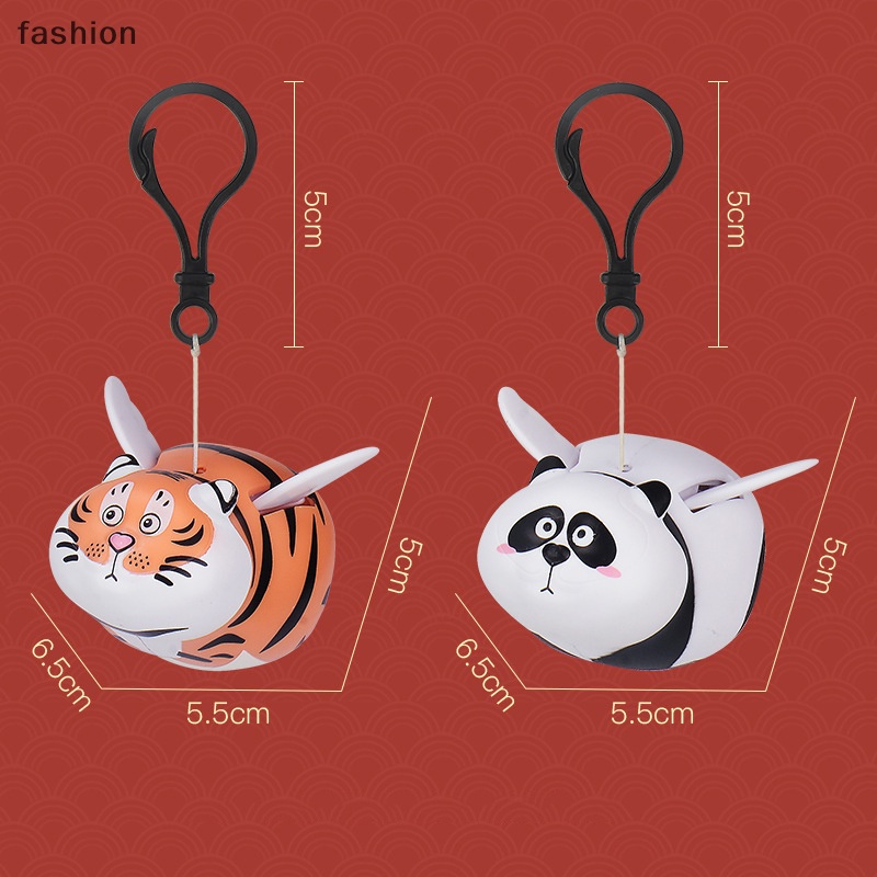 Kawaii Panda Fat Tiger panghu hơn cánh Keychain sẽ bay cánh Studio đồ trang sức hổ căng mặt dây chuyền Anime mô hình quà tặng năm mới VN