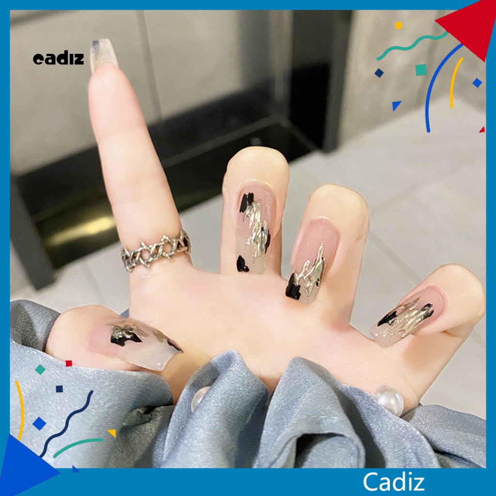 Set 24 Móng Tay Giả Có Thể Tháo Rời Kèm Keo Dán Tiện Dụng