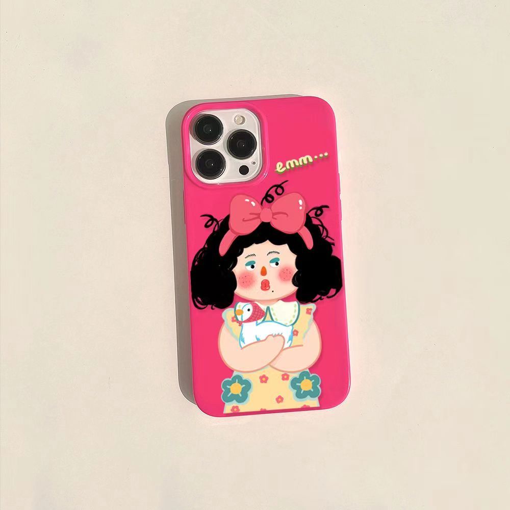 ✅Ốp Điện Thoại Mềm Chống Sốc In Hình Cô Gái Ngộ Nghĩnh Cho Iphone 14Pro 11 78P 13Promax 12 QEWJ