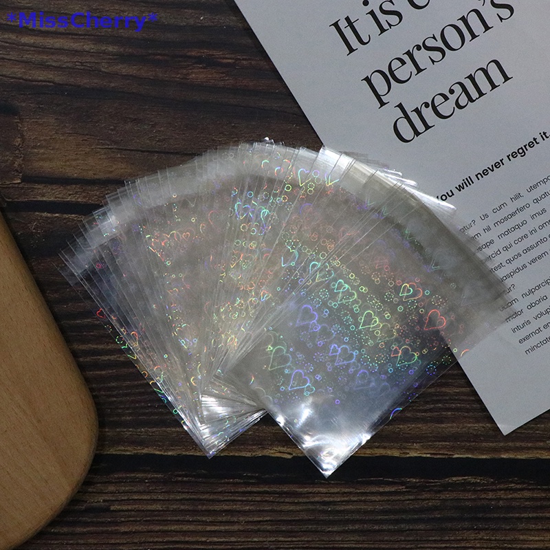 Set 10 / 50 Túi Đựng Thẻ Ngọc Trai Họa Tiết Trái Tim Xinh Xắn Mới