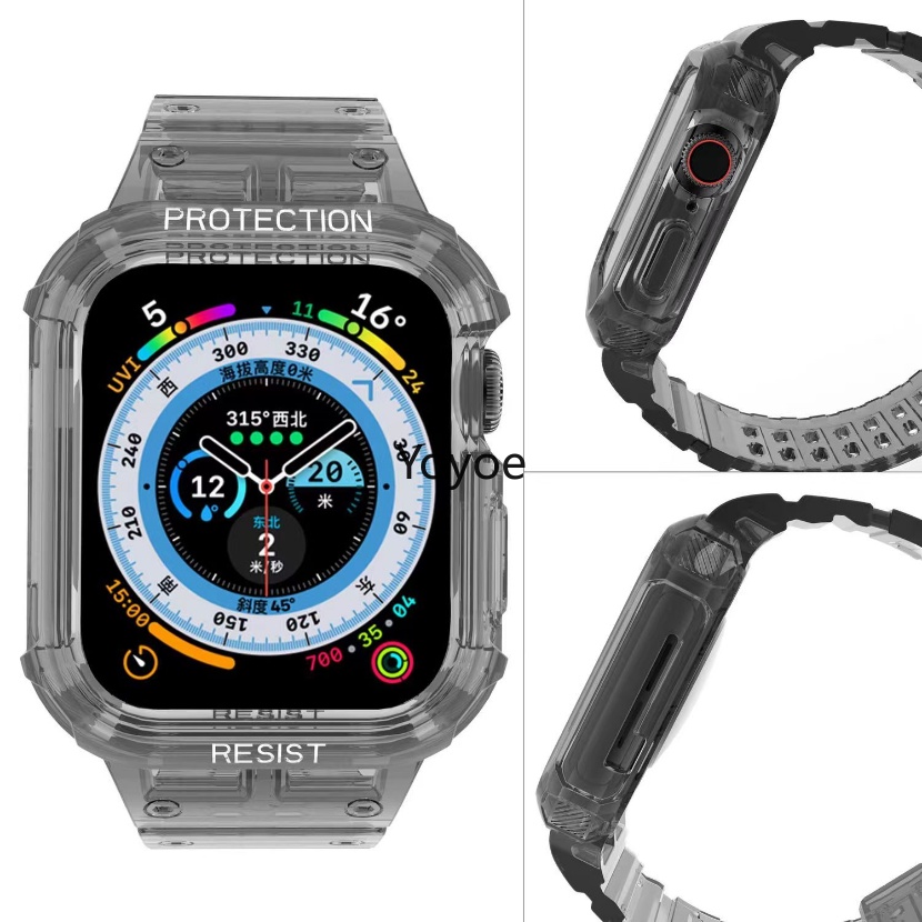 Bộ Dây Đeo + Vỏ Bọc Bằng TPU Cho Đồng Hồ Apple 49mm 45mm 41mm 44mm 40mm 38mm iwatch Series 1 2 3 4 5 SE 6 7 8 Ultra