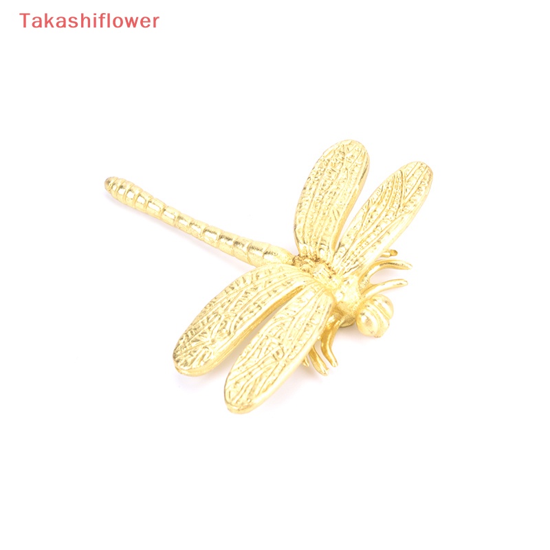 Tay Nắm Cửa Tủ Hình Chuồn Chuồn Bằng Đồng Thau Mạ Vàng Phong Cách Bắc Âu Đơn Giản