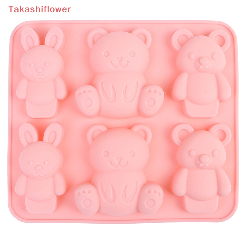 Khuôn Silicon Làm Bánh / Sô Cô La Hình Gấu Hoạt Hình Dễ Thương