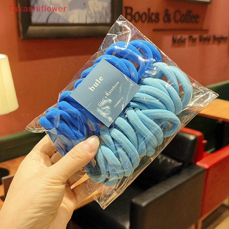 Set 50 Dây Cột Tóc Đuôi Ngựa Bằng Nylon Co Giãn Nhiều Màu Sắc 4CM 2CM Dành Cho Nữ