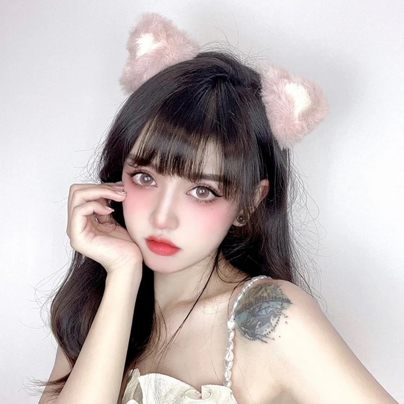 Kẹp Tóc Tai Thỏ Bông Phong Cách Hoạt Hình Lolita Đáng Yêu