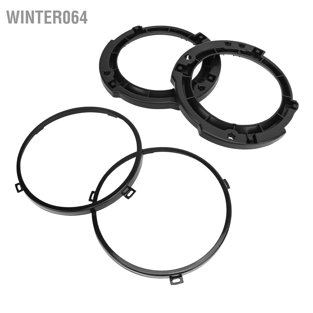 Winter064 Đèn Pha Tròn 7Inch Gắn Giá Đỡ Vòng Bộ Kim Loại Đen Thay Thế Cho Xe Jeep Wrangler JK 2007 Đến 2017