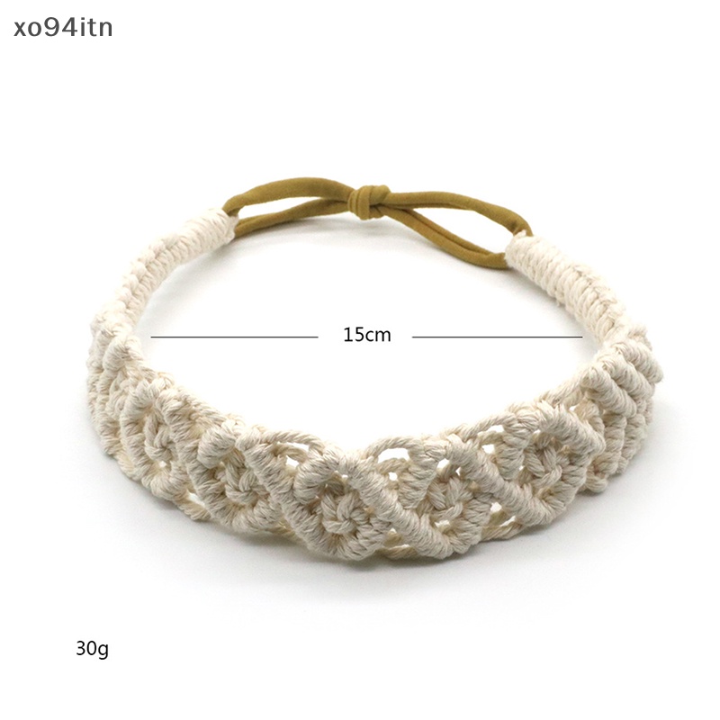 Băng Đô Vải Cotton Bện Co Giãn Phong Cách Boho Cổ Điển Cho Nữ