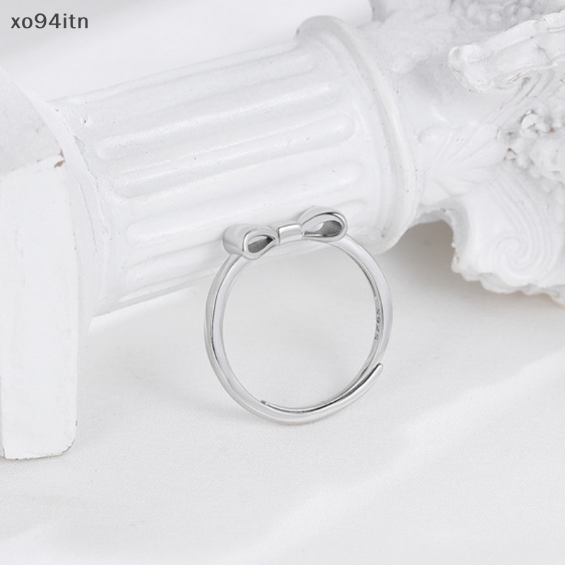 Nhẫn Bạc Họa Tiết Nơ Đơn Giản Thời Trang Cao Cấp Có Thể Điều Chỉnh