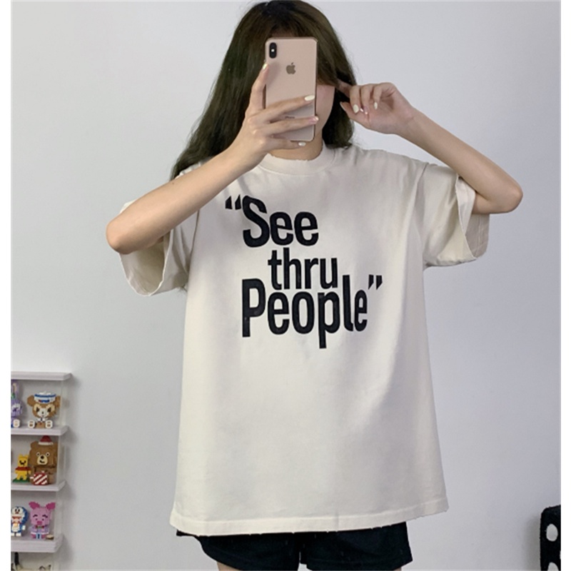 Áo Thun Tay Ngắn Màu Đỏ Đen In Chữ Thời Trang Cho Nam Và Nữ