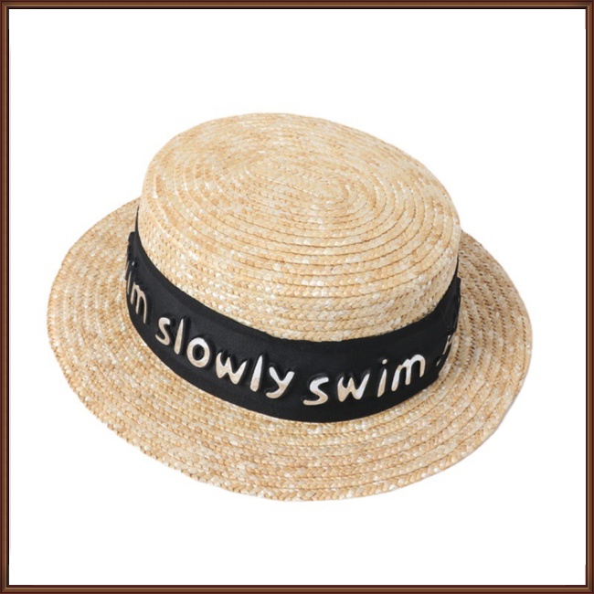 Nón Cối Rộng Vành Hoạ Tiết Chữ Thời Trang Đi Biển Mùa Hè Cho Phái Nữ
