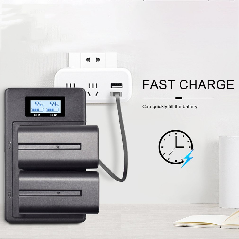 Durabale Np-F970-C Display Charger 5V Digital Battery Set For Sony Camera F750 F990 Fill Light 2500C [Q/14]