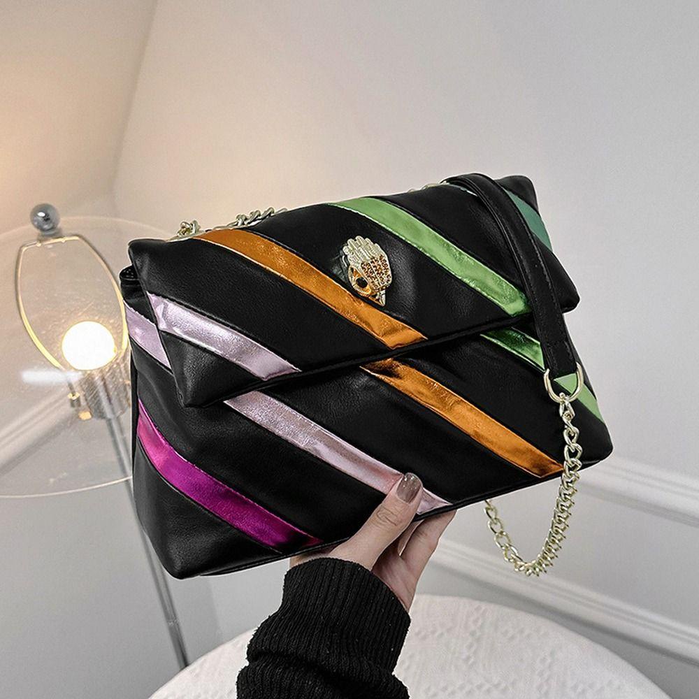 Túi Xách Da PU Màu Cầu Vồng Đựng Mỹ Phẩm Tiện Dụng