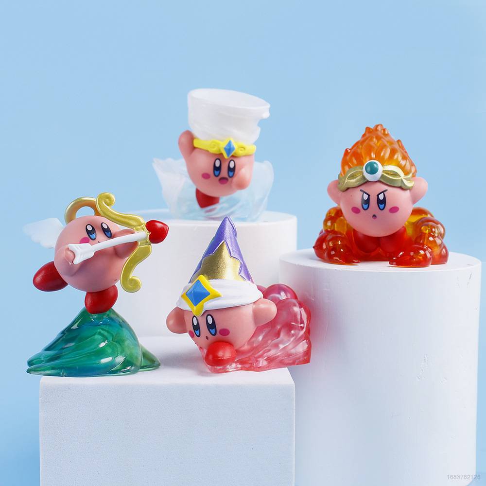 Set 2 4 Mô Hình Búp Bê Kirby Trở Lại Trong Giấc Mơ Đồ Chơi Trang Trí Xe Hơi YS2