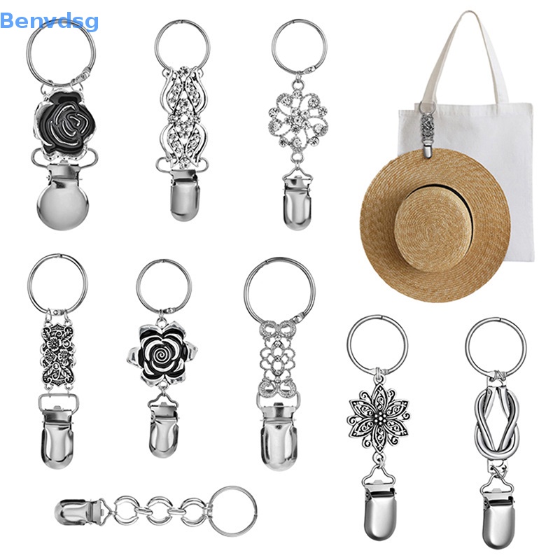 Kẹp Nón Da Phối Kim Loại Tiện Dụng Mang Theo Du Lịch Cắm Trại