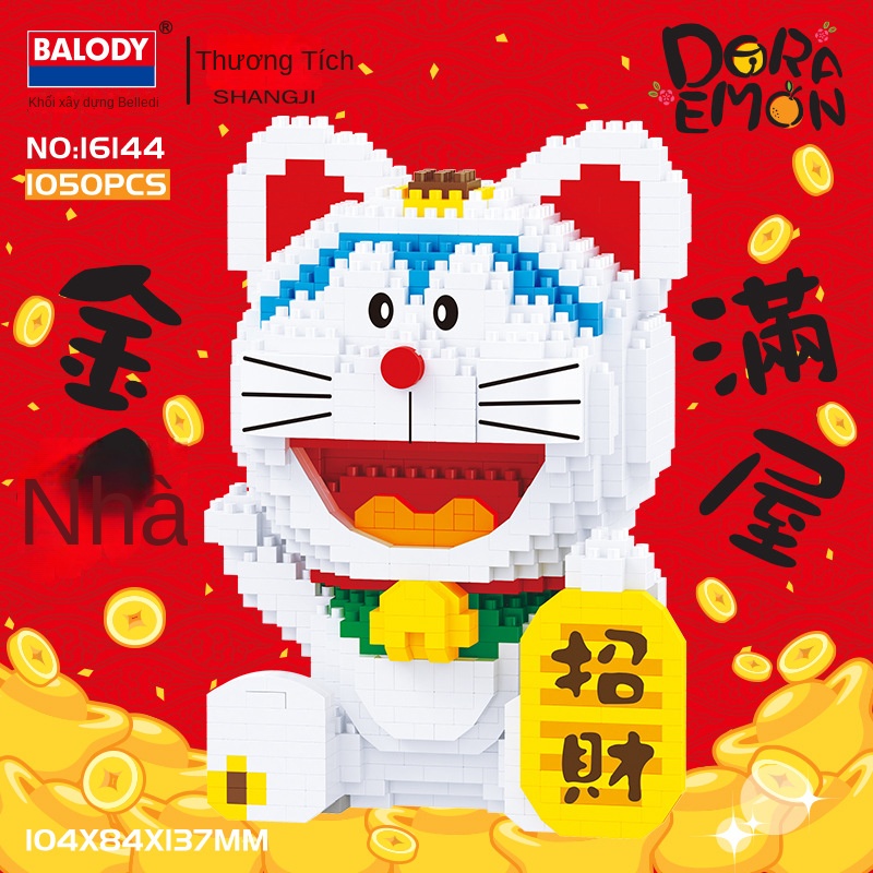 Bộ Đồ Chơi Lắp Ráp Hình Mèo Máy Doraemon Dễ Thương Cho Bé