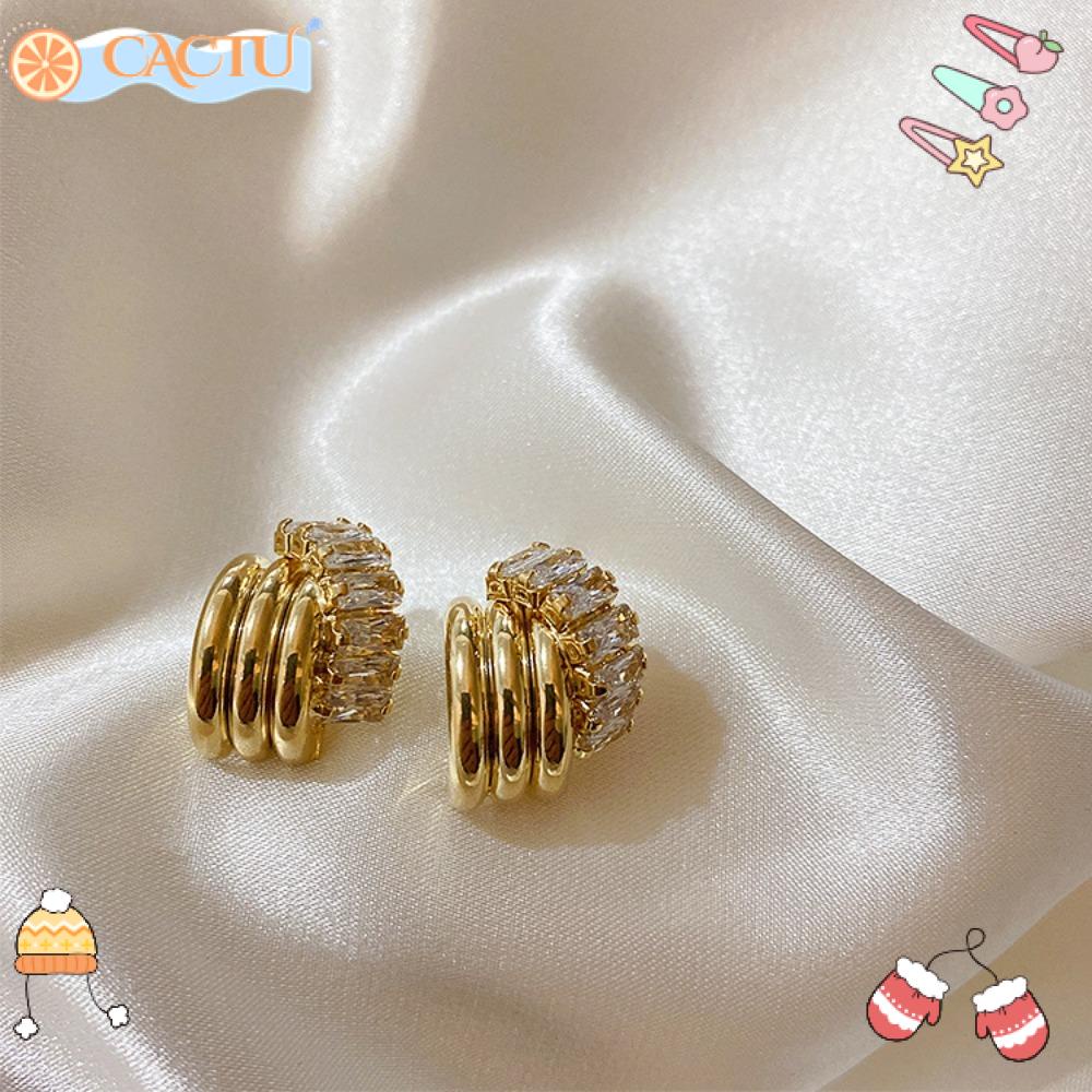 Khuyên Tai Kim Loại Phong Cách Hiện Đại Mới Cho Nữ