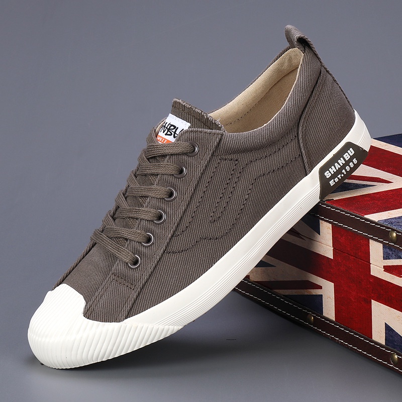 Giày Vải Canvas Thoáng Khí Phong Cách Hàn Quốc Thời Trang Xuân Hè Mới Cho Nam