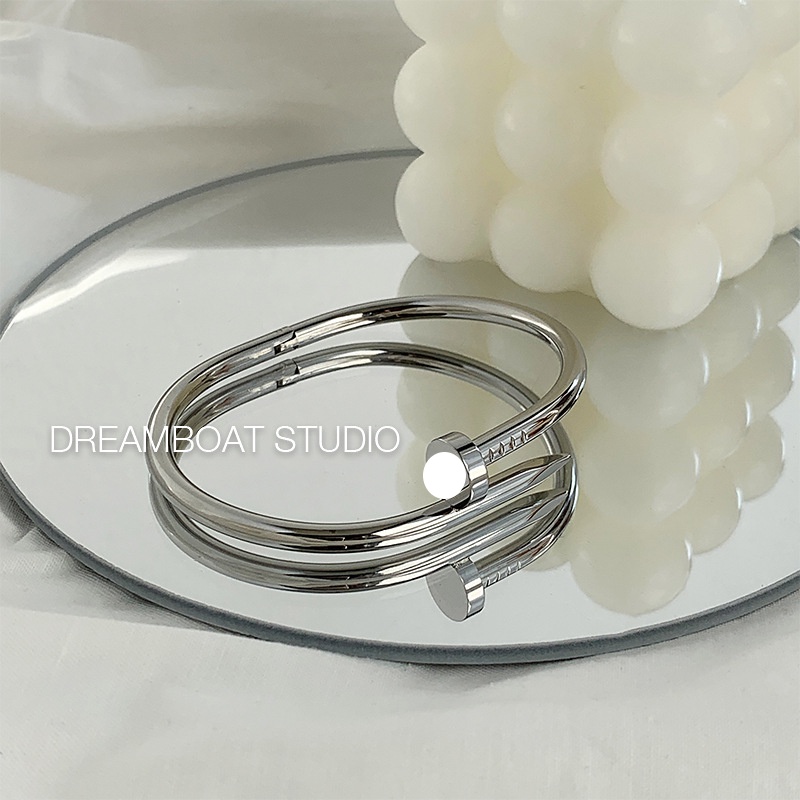Vòng Đeo Tay Bằng Thép Titan Không Phai Màu Thời Trang