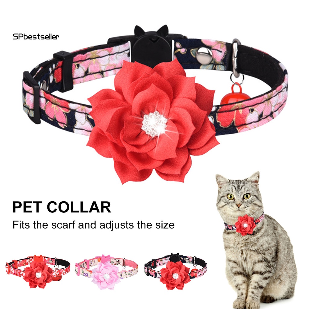 Vòng Cổ Hình Hoa Tháo Rời Được Thoải Mái Dành Cho Thú Cưng Trong Nhà