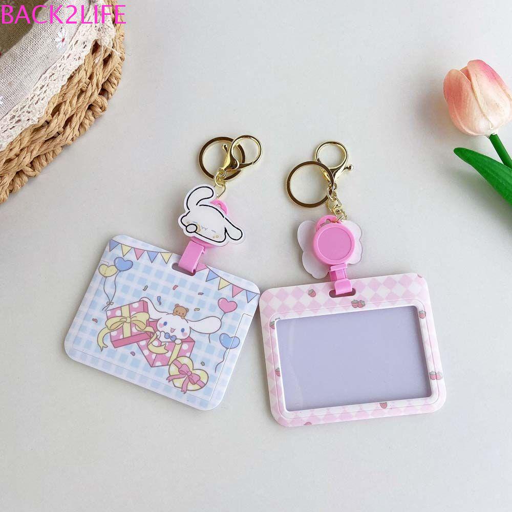 Ví Đựng Thẻ Tín Dụng / Thẻ ID / Xe Buýt Hình Thỏ / Mèo Hoạt Hình Có Móc Khóa Nhỏ Gọn Back2