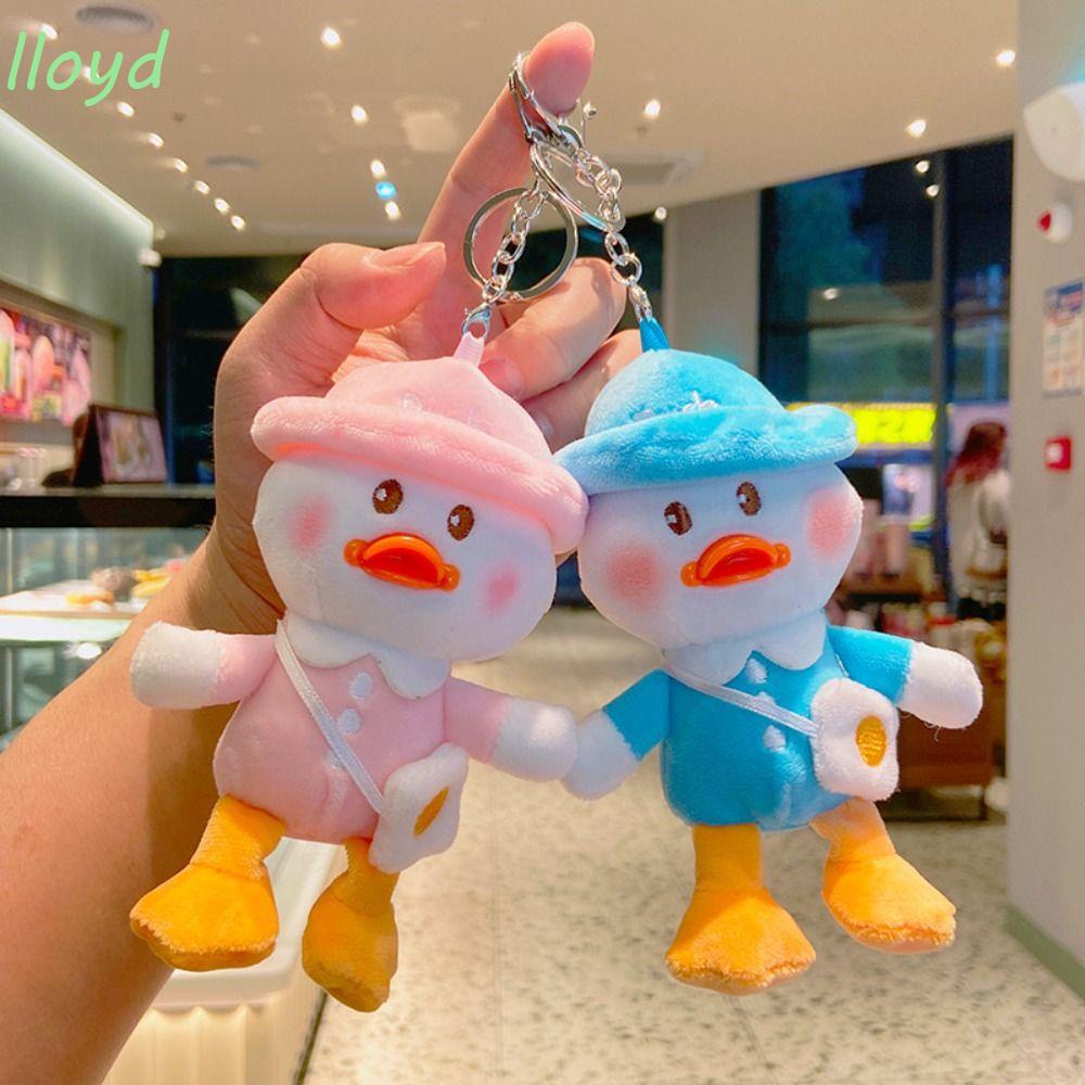 Móc Khóa Vịt Nhồi Bông Mềm Mại Đáng Yêu