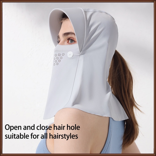 Nón Chống Nắng Kèm Tấm Che Mặt Và Cổ Chống Tia Uv Thời Trang Mùa Hè Cho Nữ