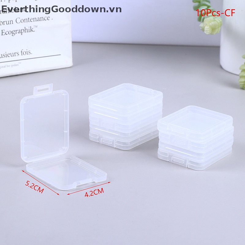 Set 10 Hộp Nhựa Trong Suốt Đựng Thẻ Nhớ SD TF CF Tiện Dụng