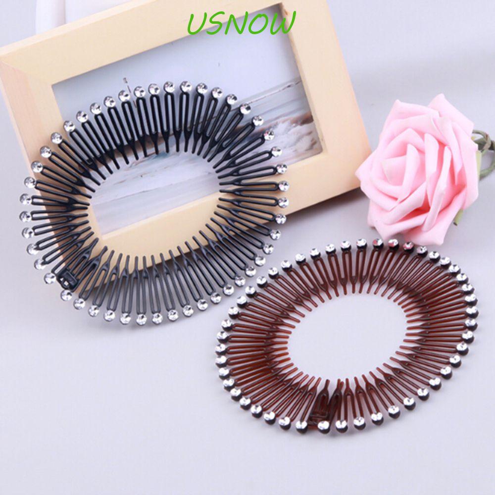 Dây Buộc Tóc Cố Định Co Giãn Bằng Nhựa Có Răng Lược Linh Hoạt