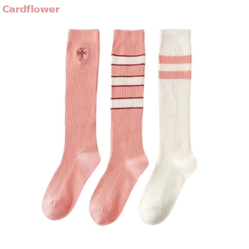 1 Đôi Vớ Mỏng Họa Tiết Sọc Ngang Màu Hồng Dành Cho Nữ
