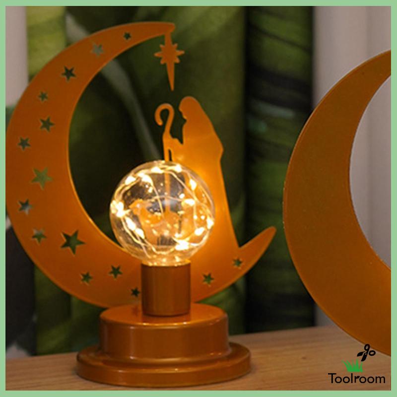 Đèn LED Lễ Hội Ramadan Eid Mubarak Bằng Sắt Độc Đáo Trang Trí Nhà Cửa / Tiệc Cưới
