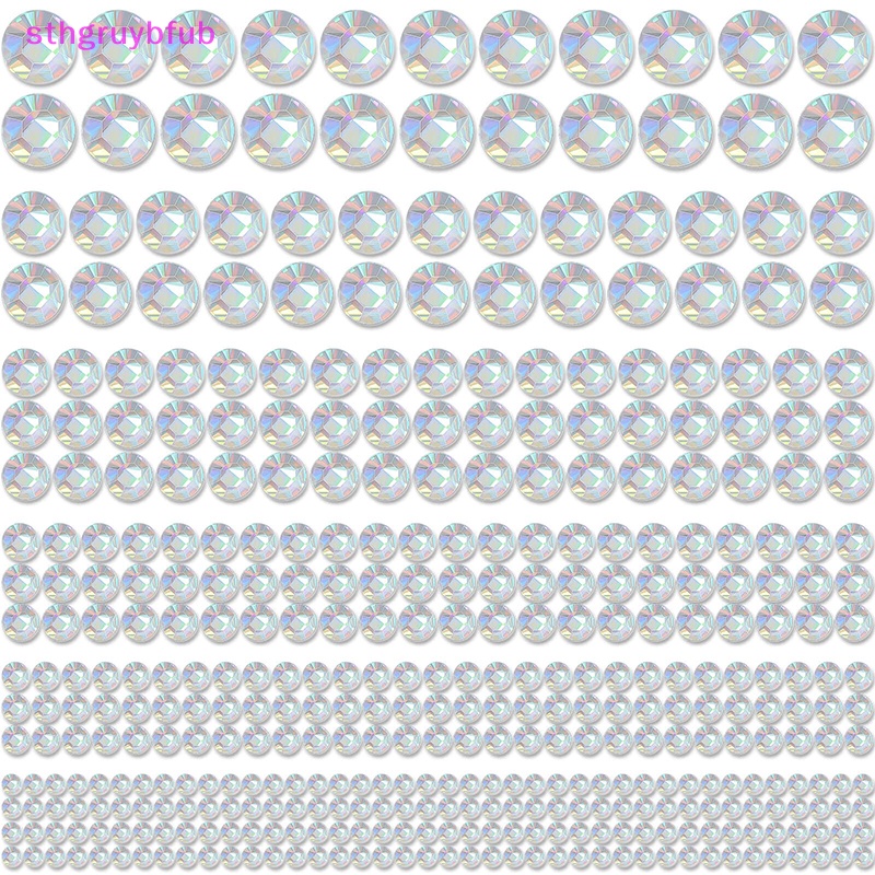 1 Tờ Sticker Đá Pha Lê AB Tự Dính Trang Trí Mặt / Tóc / Mặt / Cơ Thể DIY