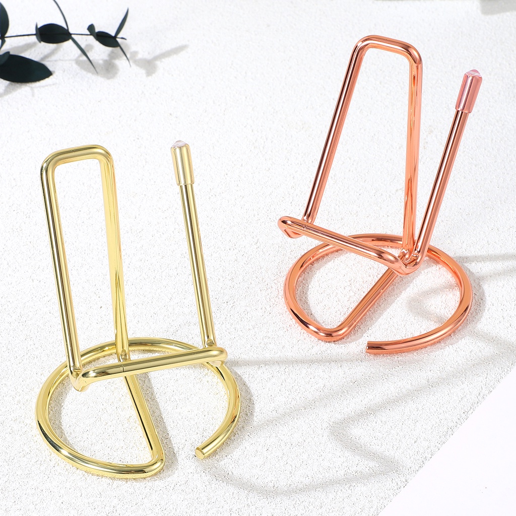 Set 2 Giá Đỡ Điện Thoại Bằng Kim Loại Để Bàn Tiện Lợi