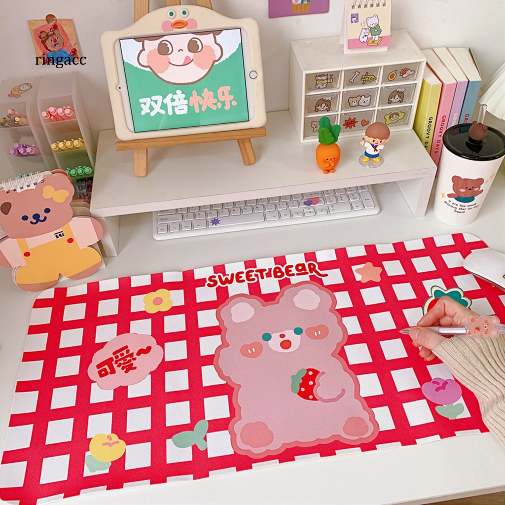 Tấm Lót Chuột &amp; Bàn Phím Bằng PVC Mềm Chống Nước In Hình Hoạt Hình Dễ Thương