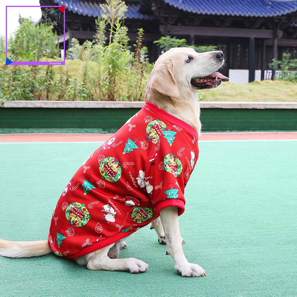 Áo Khoác Cardigan Mềm Mại In Họa Tiết Giáng Sinh Dễ Thương Cho Thú Cưng