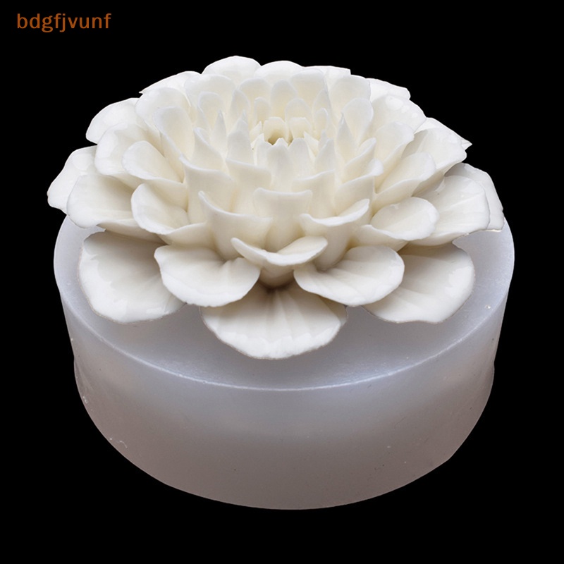 1 Khuôn Silicon Làm Bánh Kẹo Hình Hoa Mẫu Đơn 3D 8.8Cm