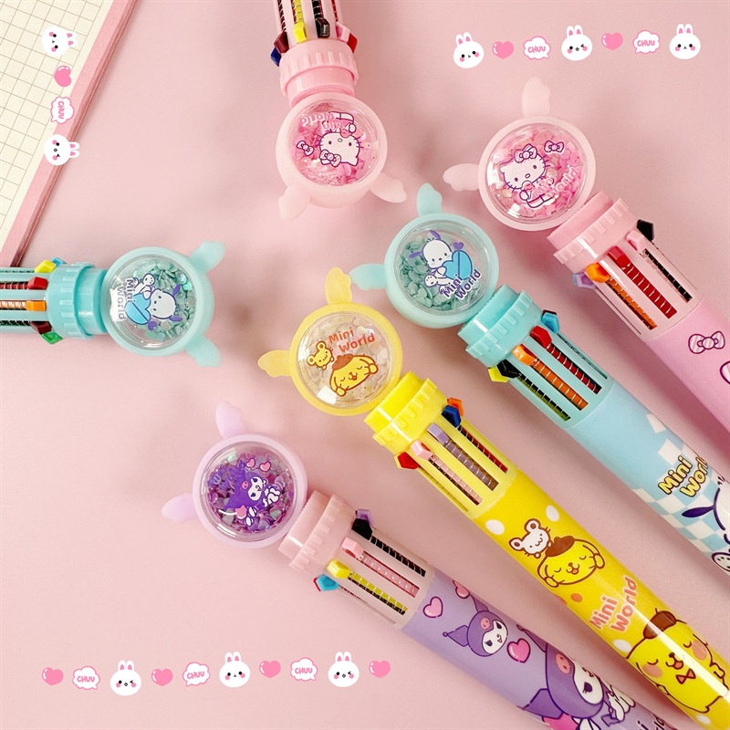 SANRIO Bút Chì Vẽ Kuromi Đa Năng Nhiều Màu Sắc Dành Cho Học Sinh