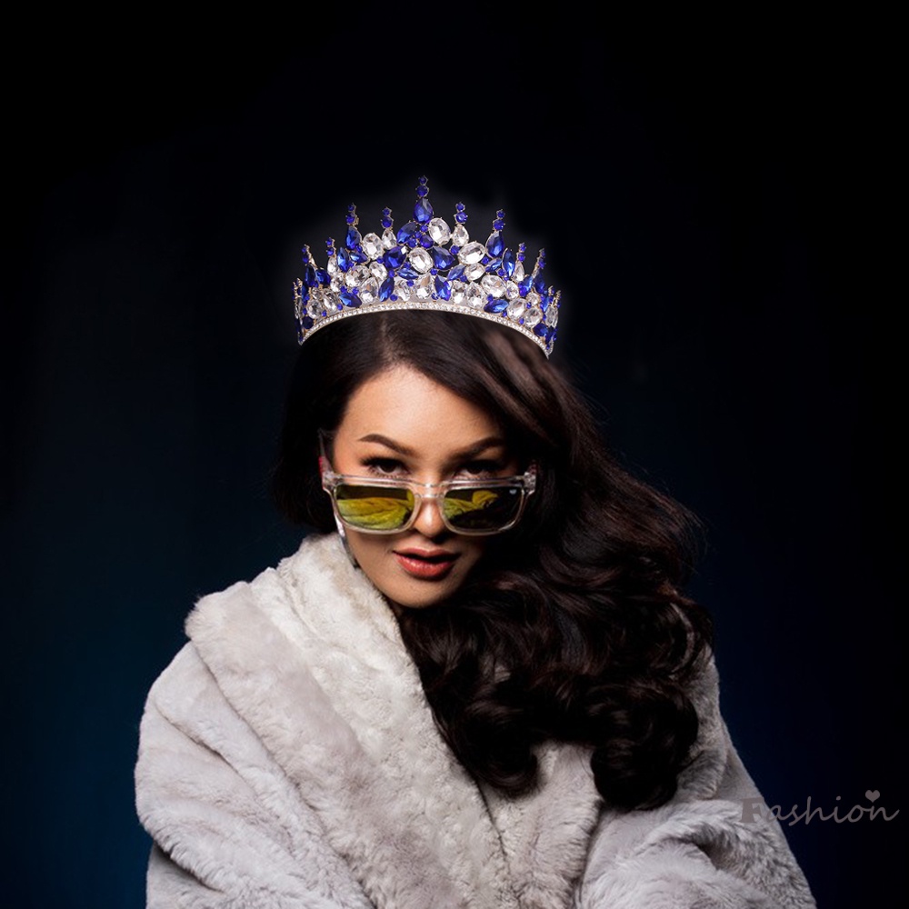Cài Tóc Hình Vương Miện Đính Đá Lấp Lánh Thời Trang Cho Nữ