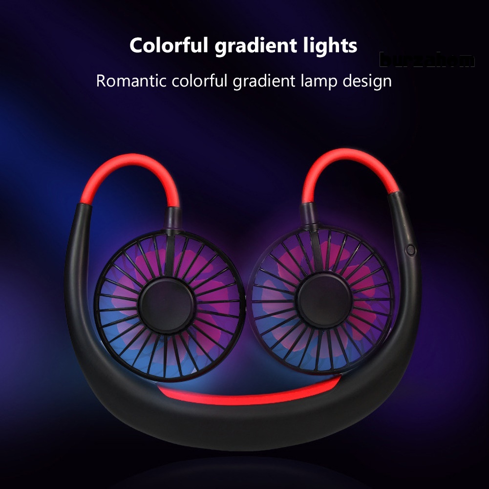 Quạt Làm Mát Mini Đeo Cổ / Đeo Cổ Có Đèn LED Sạc Cổng USB Mang Đi Tiện Dụng