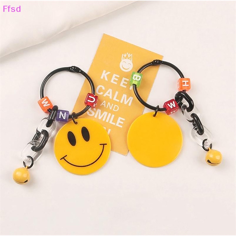 {Ffsd} Móc Chìa Khóa Hình Mặt Cười Dễ Thương Trang Trí Ba Lô / Ô Tô * Bán Chạy