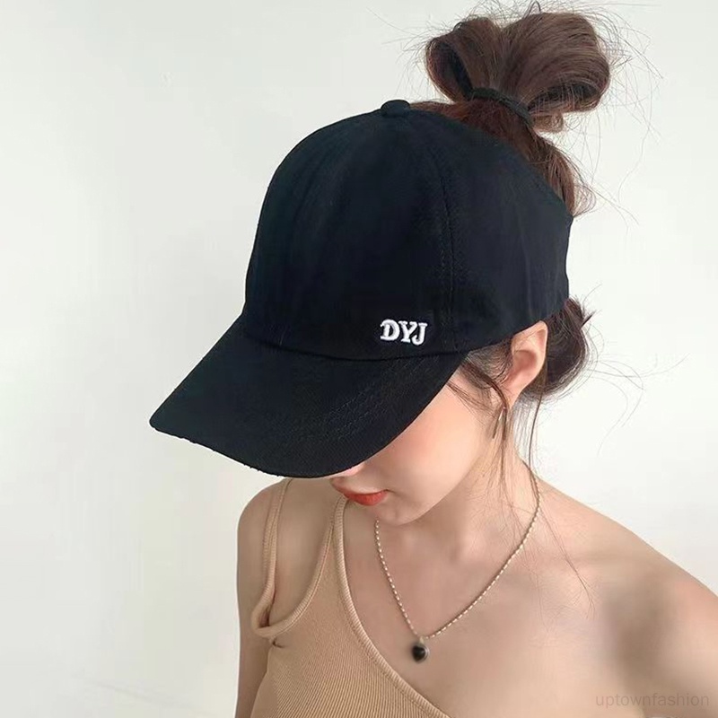 Mũ Lưỡi Trai Mềm Mại Hở Chóp Có Dây Buộc Tóc Đuôi Ngựa Thông Dụng Cho Nữ