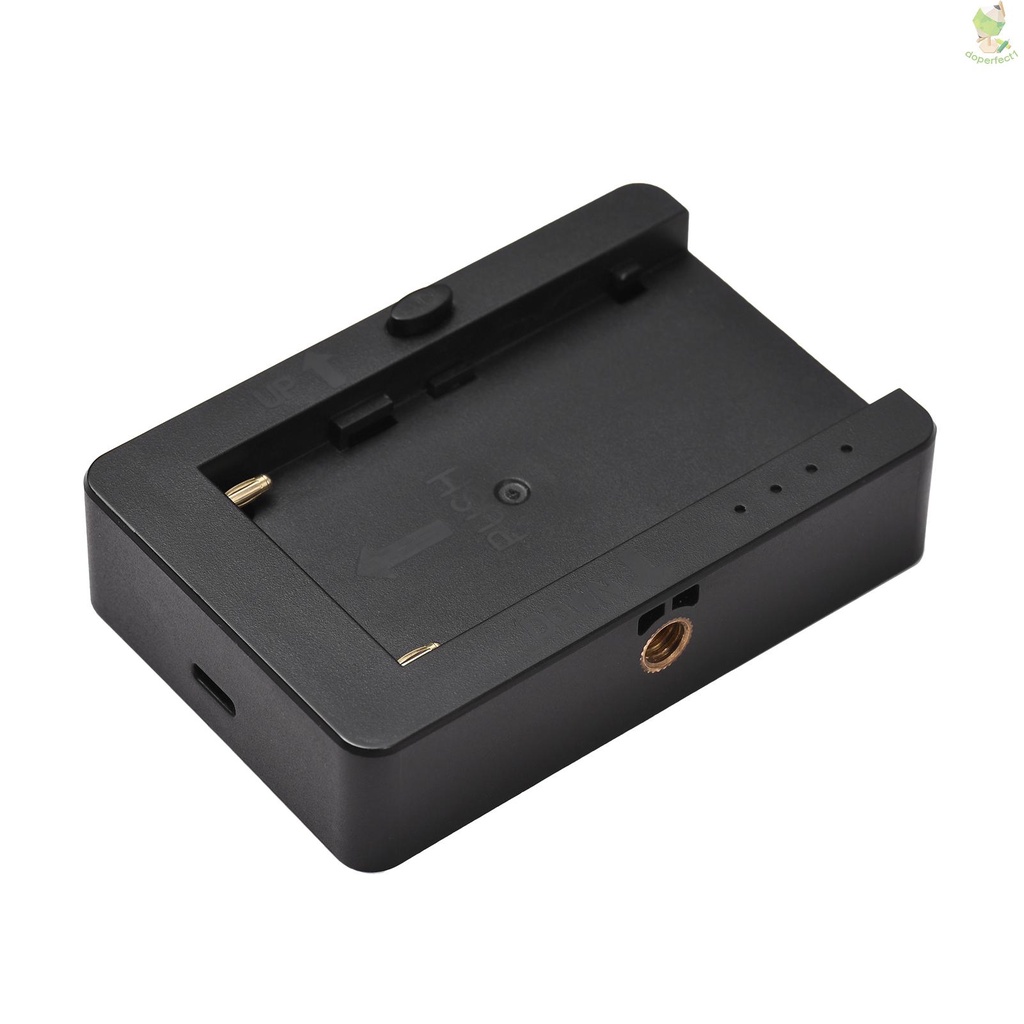 NP-F Battery Charger Battery Adapter Plate with Type-C Charging Port USB5V DC7.4V Outputs 1/4 Inch Screw Hole for NP-F55   Came-6.5