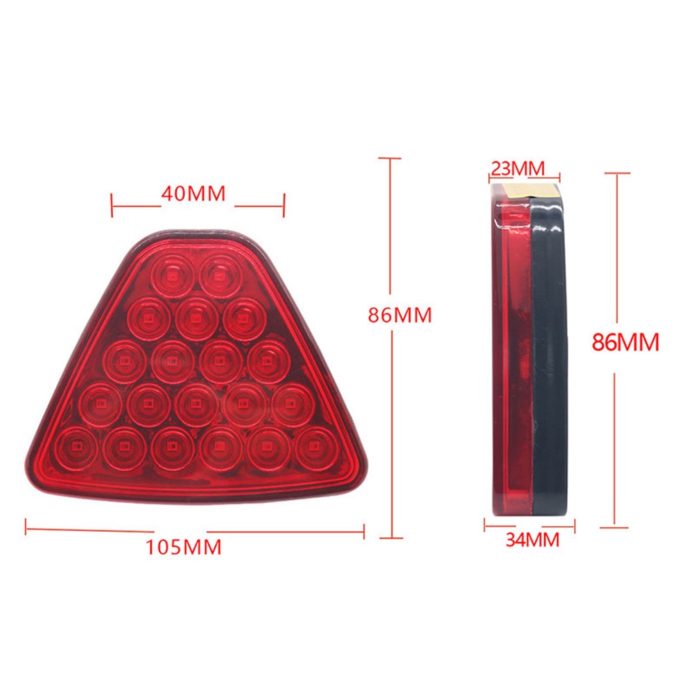Đèn Phanh Đuôi Xe Hình Tam Giác Thay Thế Cho Xe Mô Tô