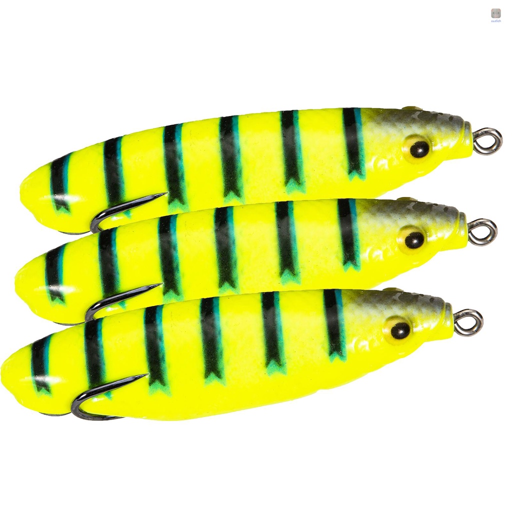 3 Mồi Câu Cá Giả Bằng Cao Su Silicone Mềm Kèm Móc