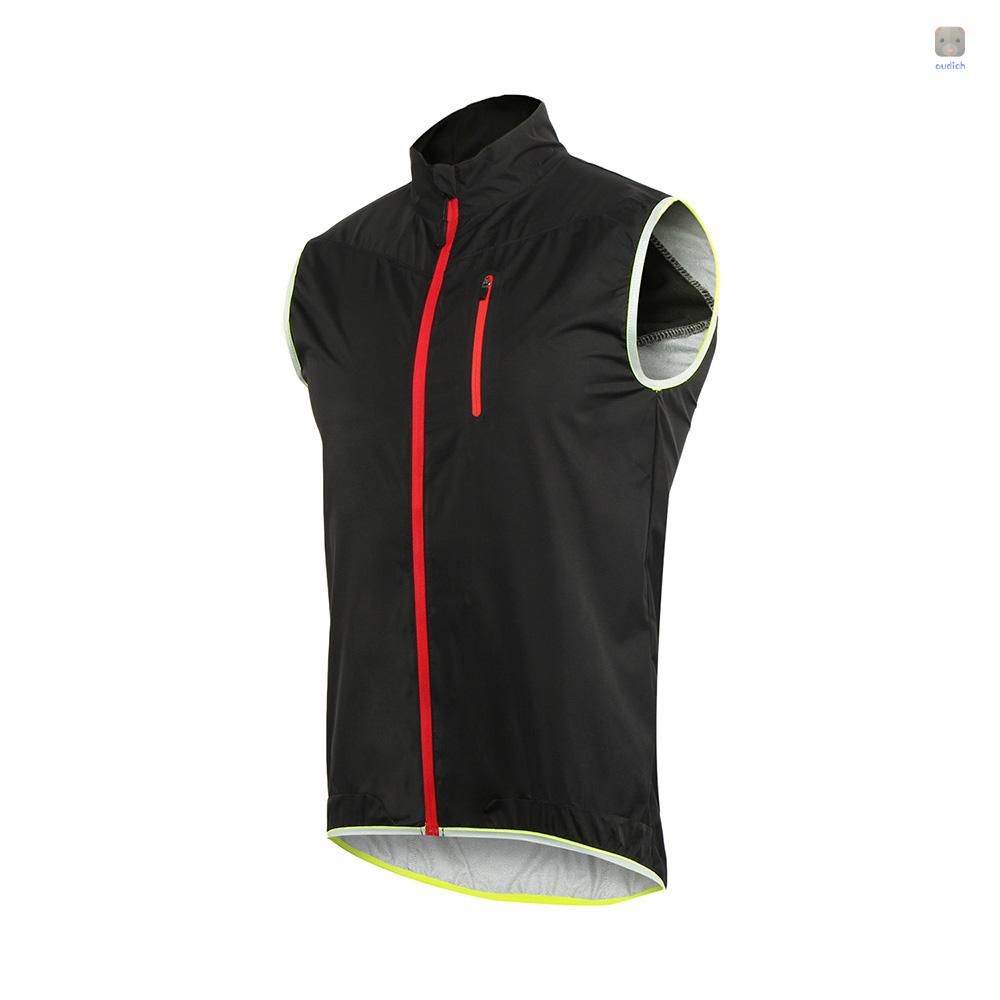 Arsuxeo Áo Sát Nách Phối Khóa Kéo Thoáng Khí Thời Trang Chạy Bộ Cho Nam