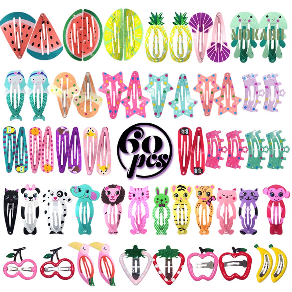 60 Kẹp Tóc Hình Ngôi Sao Năm Cánh Màu Sắc Tươi Sáng Phù Hợp Cho Lễ Hội